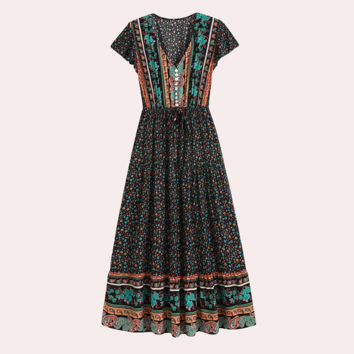 Ludmila - Robe bohème florale pour femmes