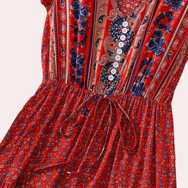 Ludmila - Robe bohème florale pour femmes