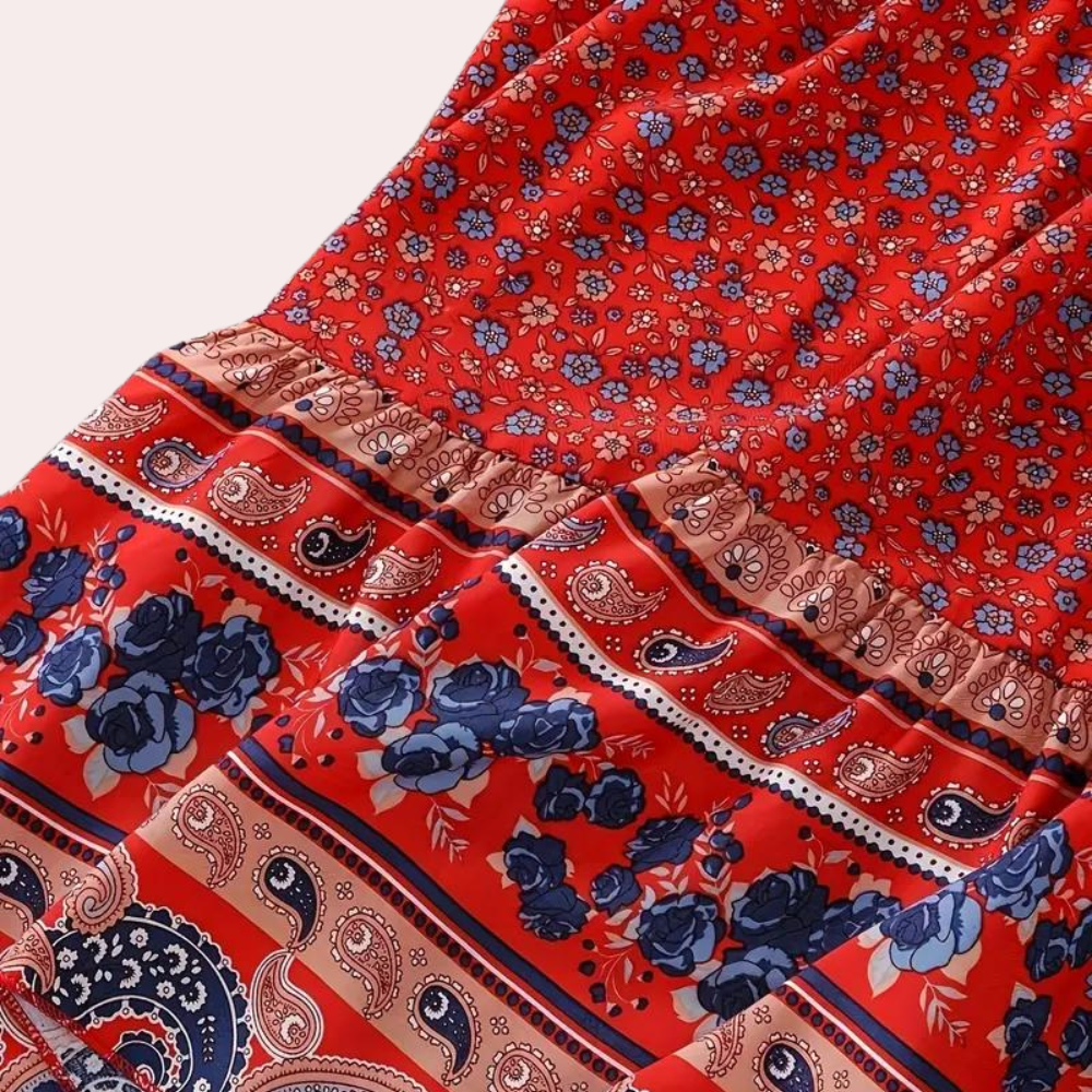 Ludmila - Robe bohème florale pour femmes