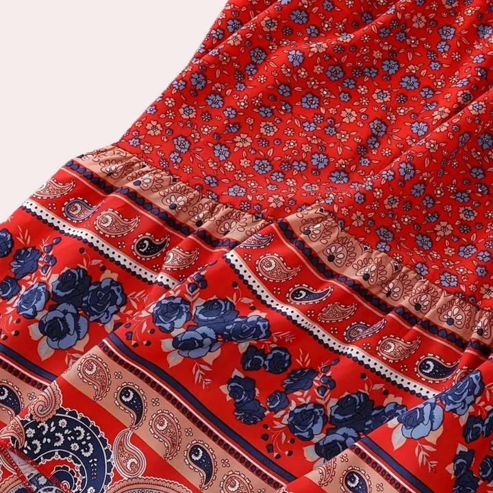 Ludmila - Robe bohème florale pour femmes