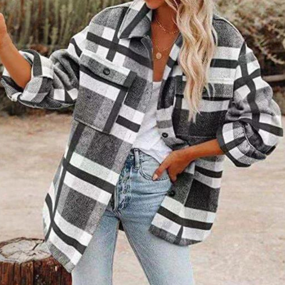 Florentina - Manteau à carreaux confortable et élégant pour femmes