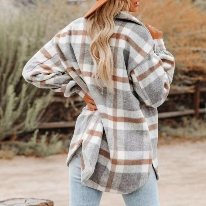 Florentina - Manteau à carreaux confortable et élégant pour femmes