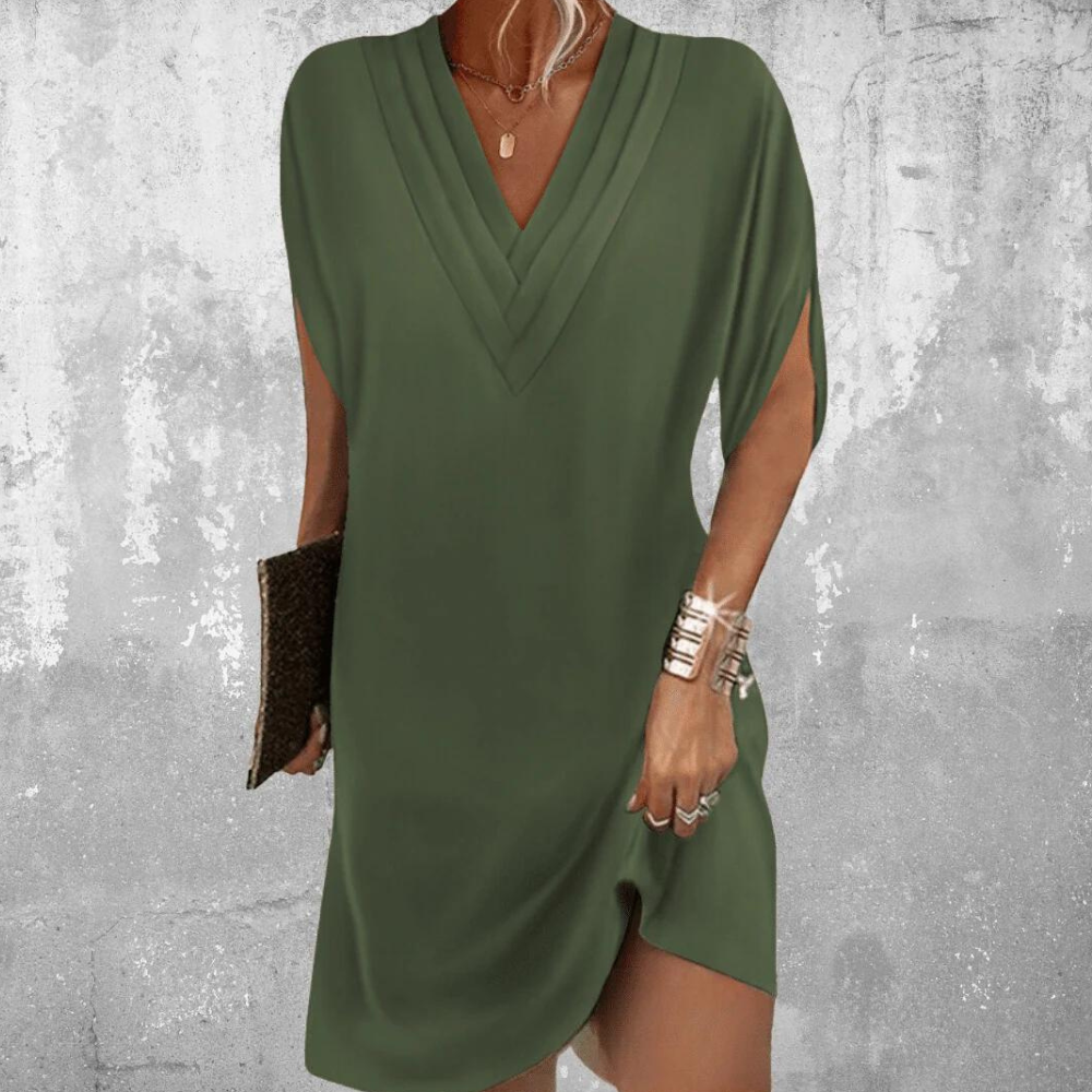 Brina - Élégante Robe Col en V pour Femmes