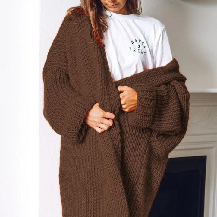 Margareta - Long cardigan en laine pour femmes