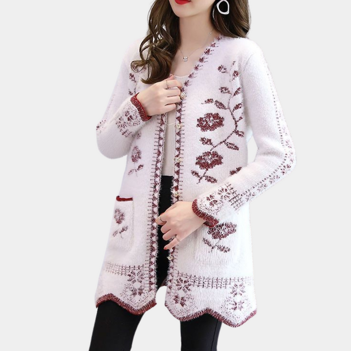 Lunaria - Gilet fleuri pour femme