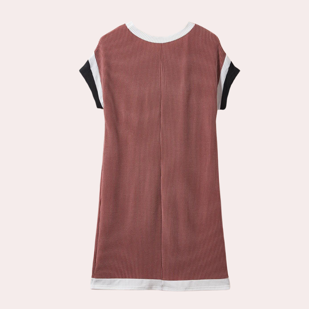 Henriqua - Robe chemise texturée à manches courtes pour femmes