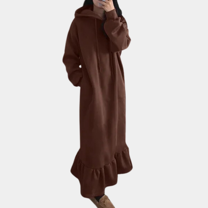 Mandy - Robe longue élégante à capuche pour femmes