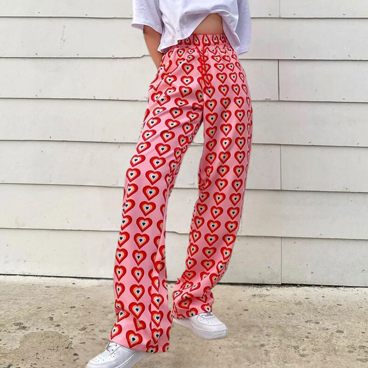 Vanessa - Pantalon large élégant avec taille flexible