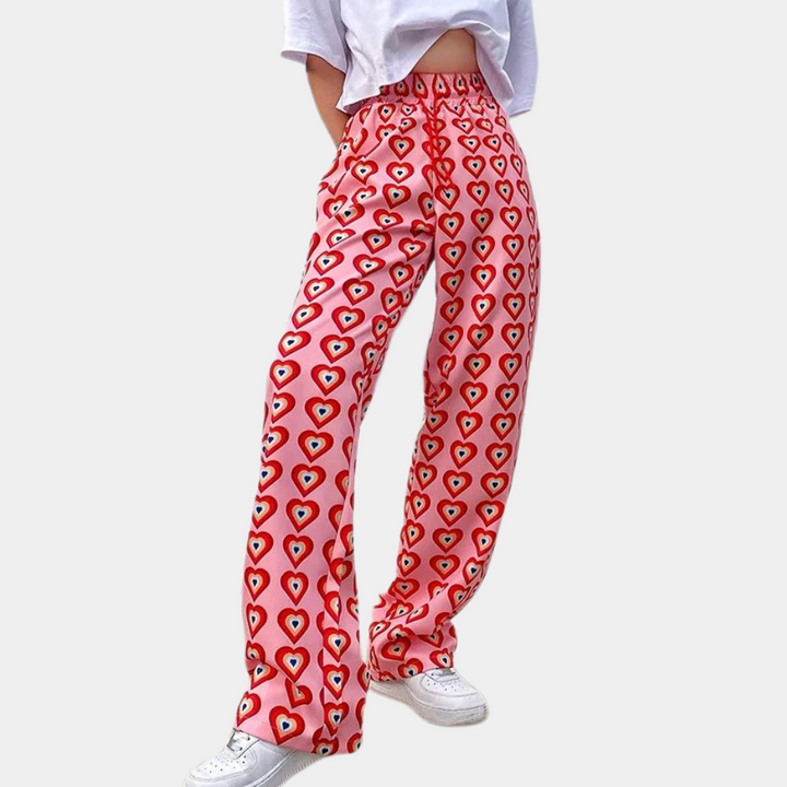 Vanessa - Pantalon large élégant avec taille flexible