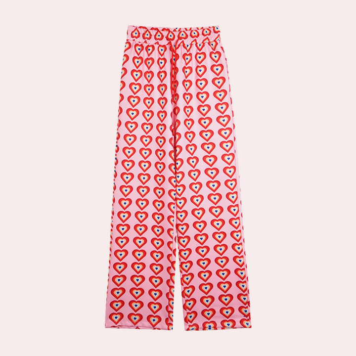 Vanessa - Pantalon large élégant avec taille flexible