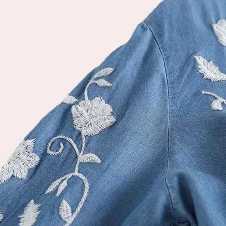 Breanne - Cardigan brodé élégant à col en V pour femmes