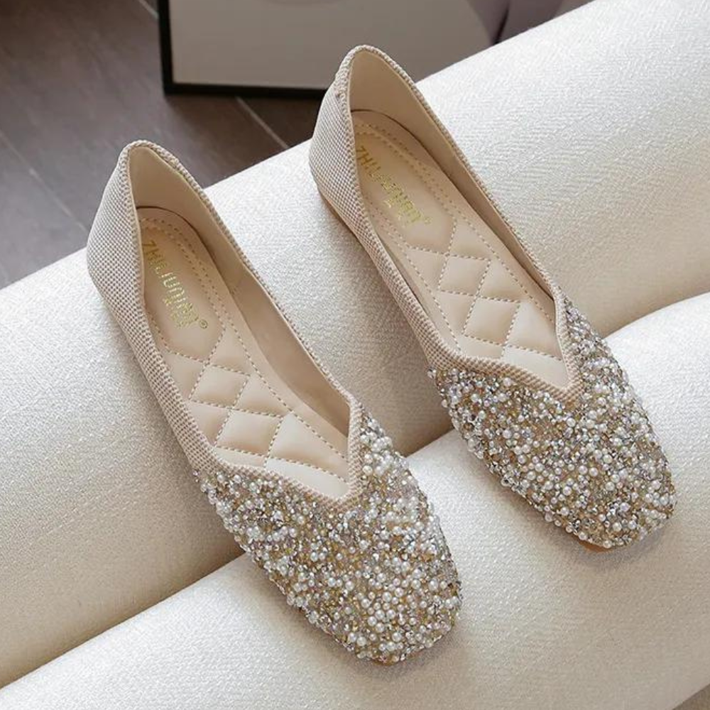 Eulalia Chaussures plates élégantes avec strass