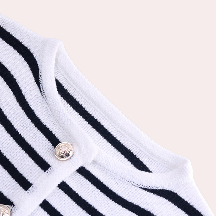 Tassa - Ensemble Élégance Rayée en Cardigan et Short