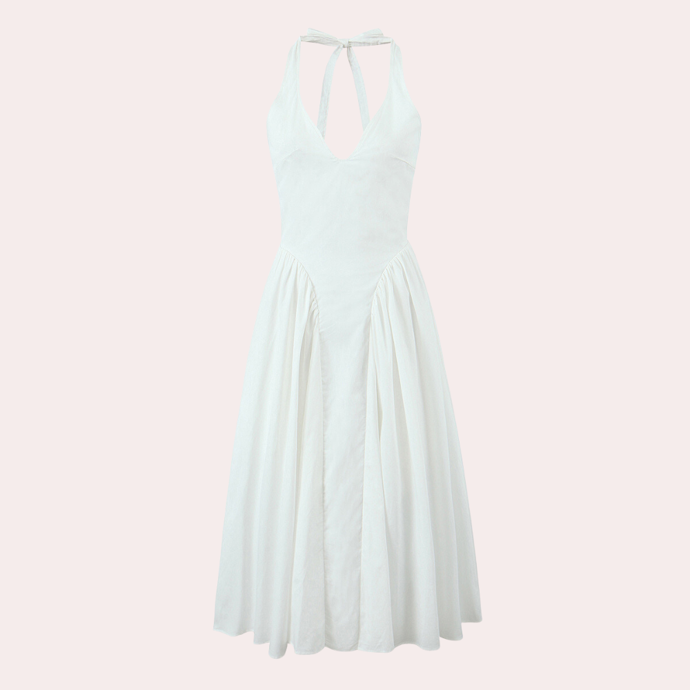Mani - Robe estivale élégante à col V et dos nu