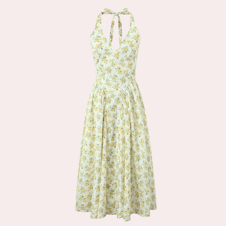 Mani - Robe estivale élégante à col V et dos nu