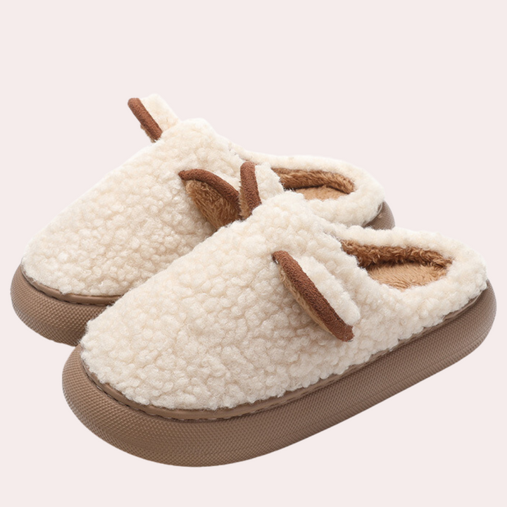 Forina - Pantoufles Douces avec Oreilles Adorables pour Femme