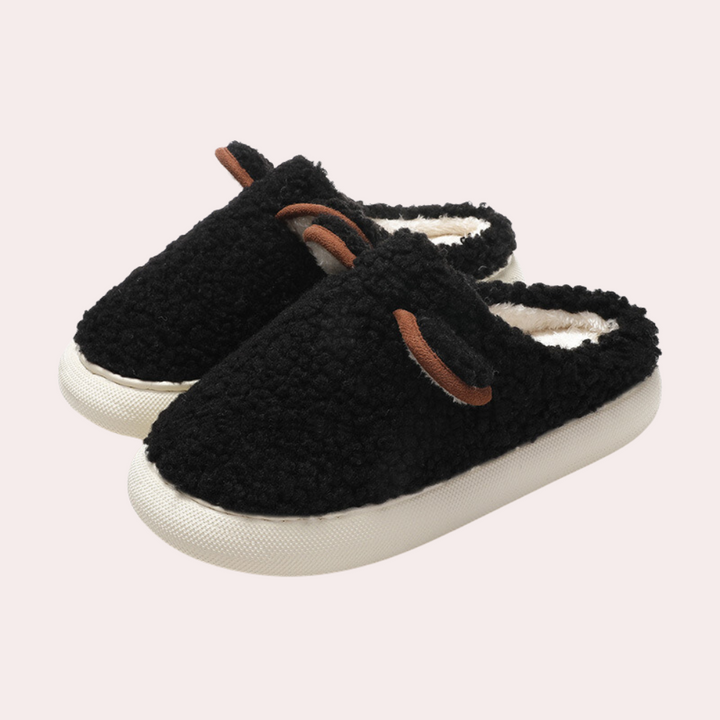 Forina - Pantoufles Douces avec Oreilles Adorables pour Femme