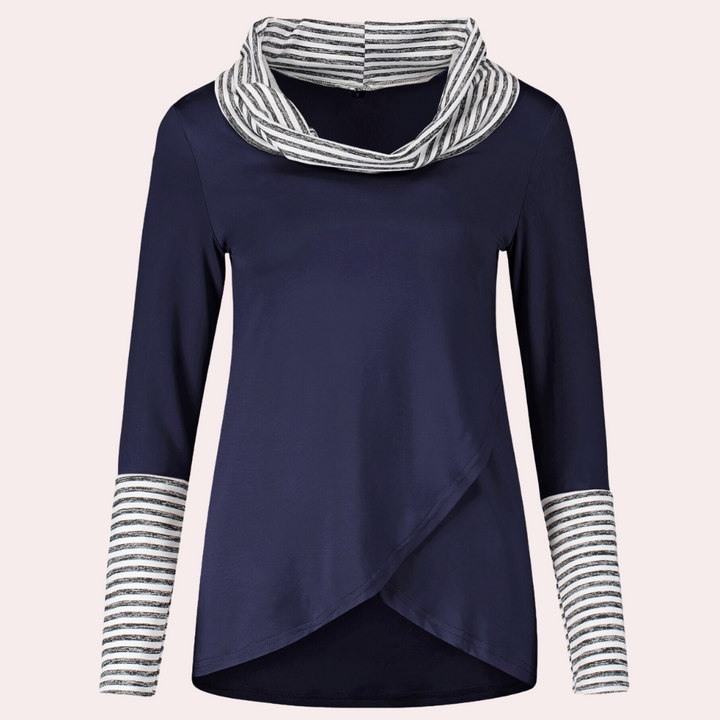 Kyra - Chemise décontractée à manches longues et à rayures pour femmes