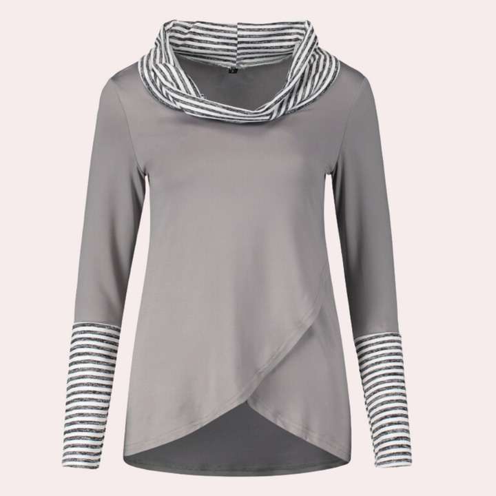 Kyra - Chemise décontractée à manches longues et à rayures pour femmes