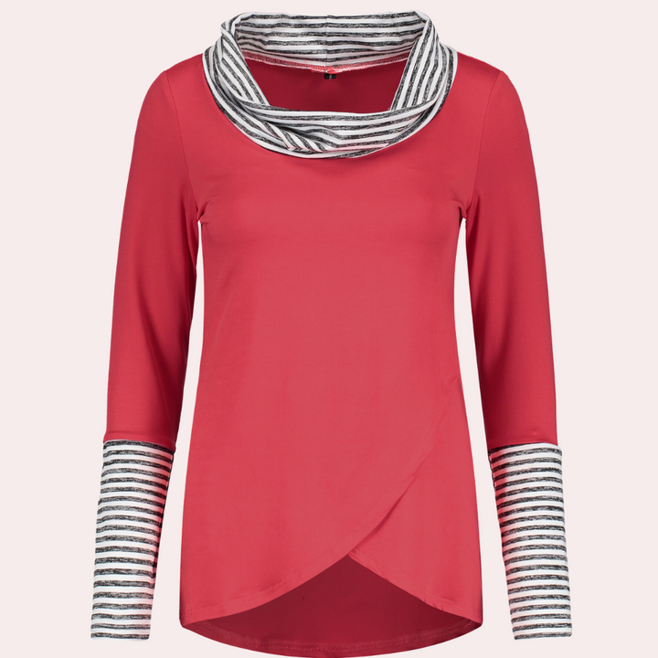 Kyra - Chemise décontractée à manches longues et à rayures pour femmes