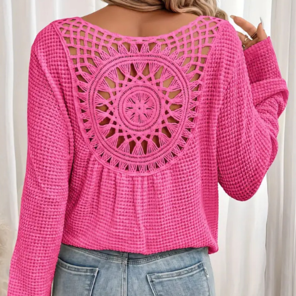 Violetta - Top tricoté élégant à manches longues pour femmes