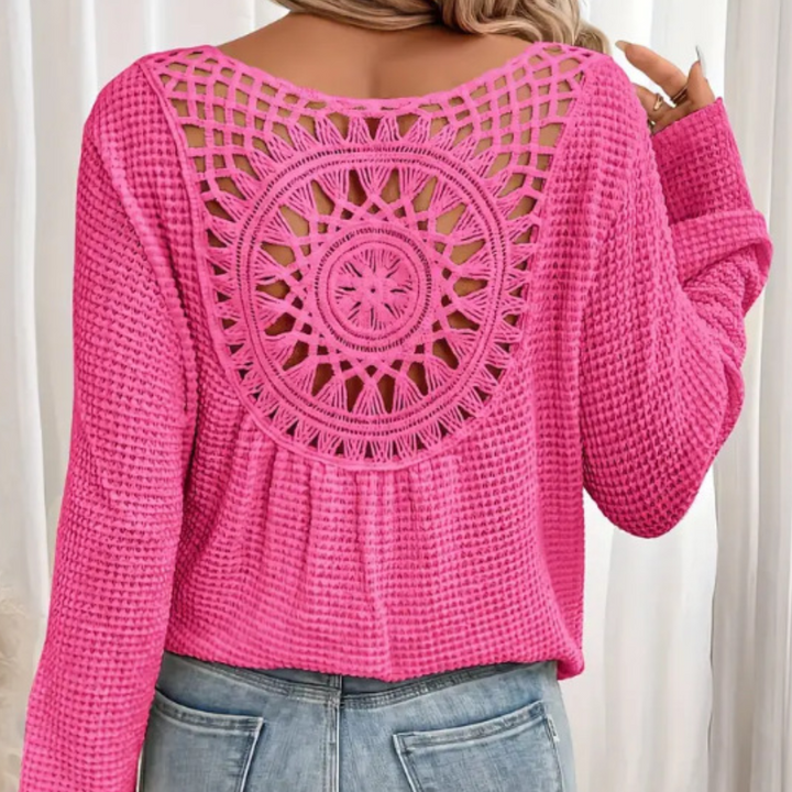Violetta - Top tricoté élégant à manches longues pour femmes