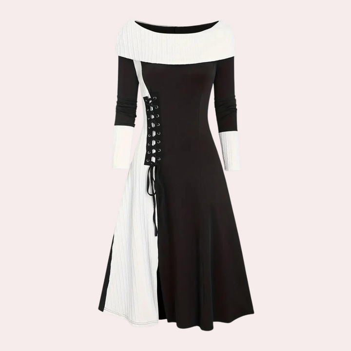 Seraphine - Robe à lacets color block pour femmes