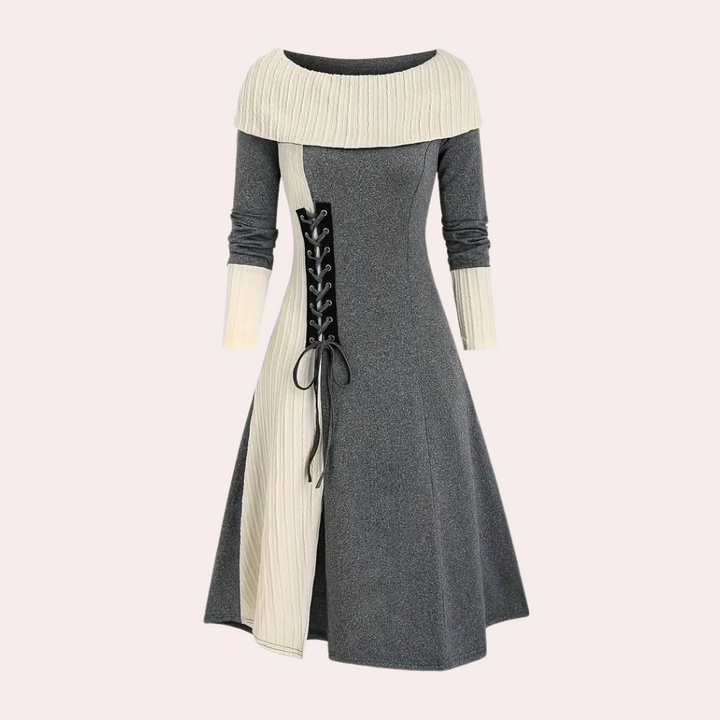 Seraphine - Robe à lacets color block pour femmes