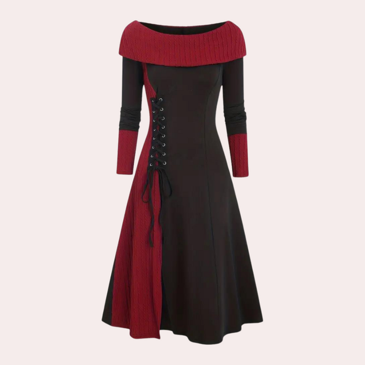 Seraphine - Robe à lacets color block pour femmes