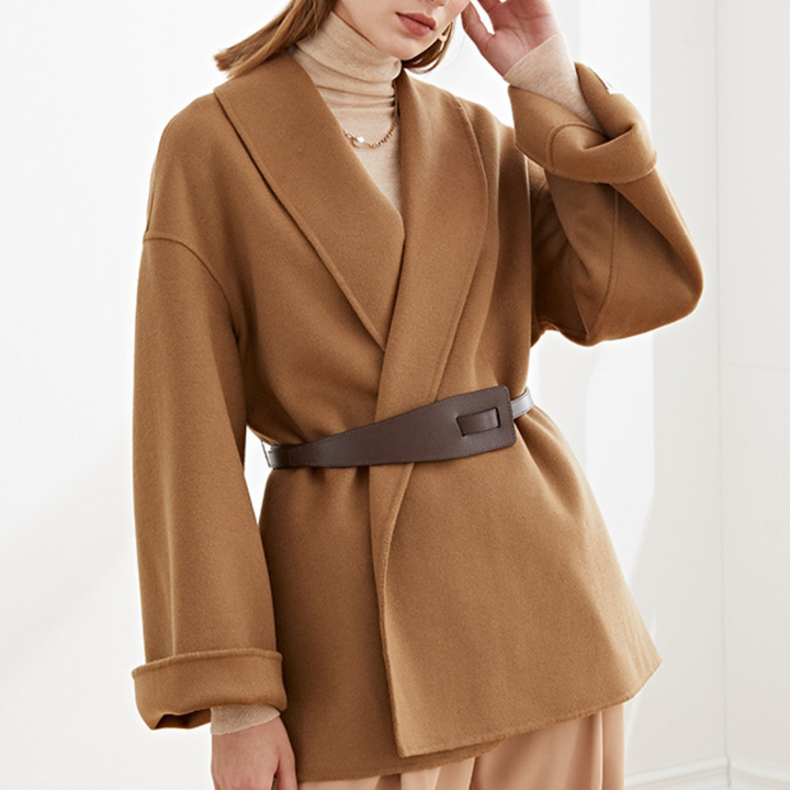 Aviva - Manteau Élégant avec Ceinture pour Femmes