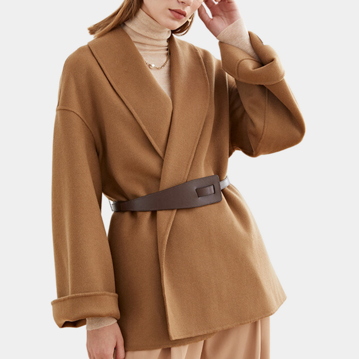 Aviva - Manteau Élégant avec Ceinture pour Femmes