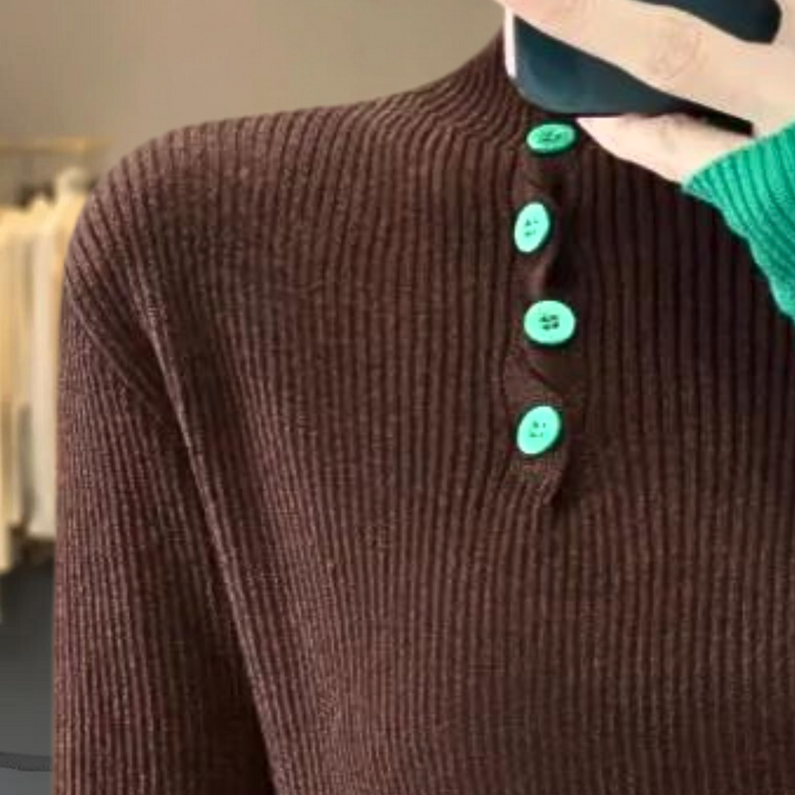 Rhea - Pull à Col Roulé Élégant pour Femmes