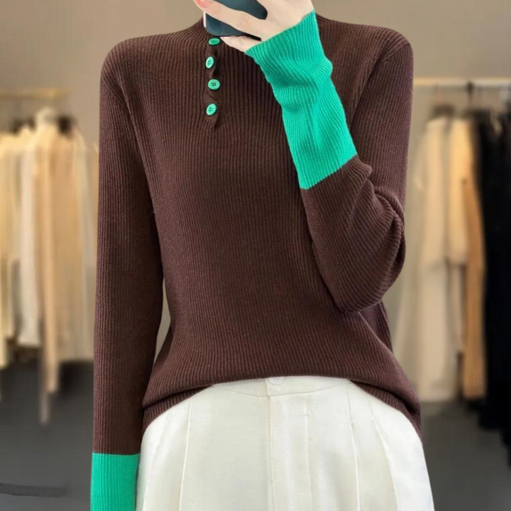 Rhea - Pull à Col Roulé Élégant pour Femmes
