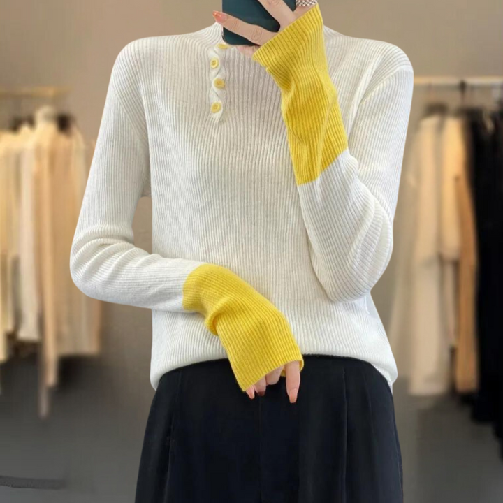 Rhea - Pull à Col Roulé Élégant pour Femmes