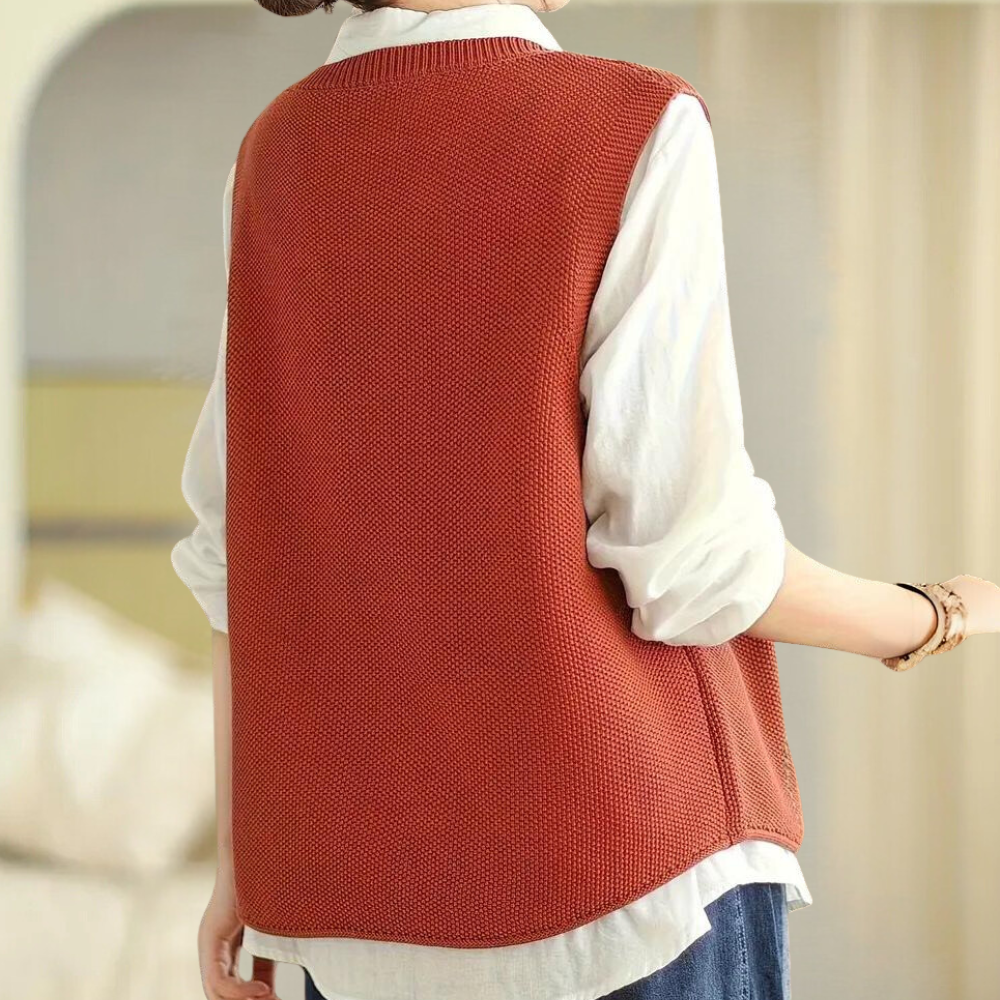 Penina - Gilet brodé à motif floral pour femmes