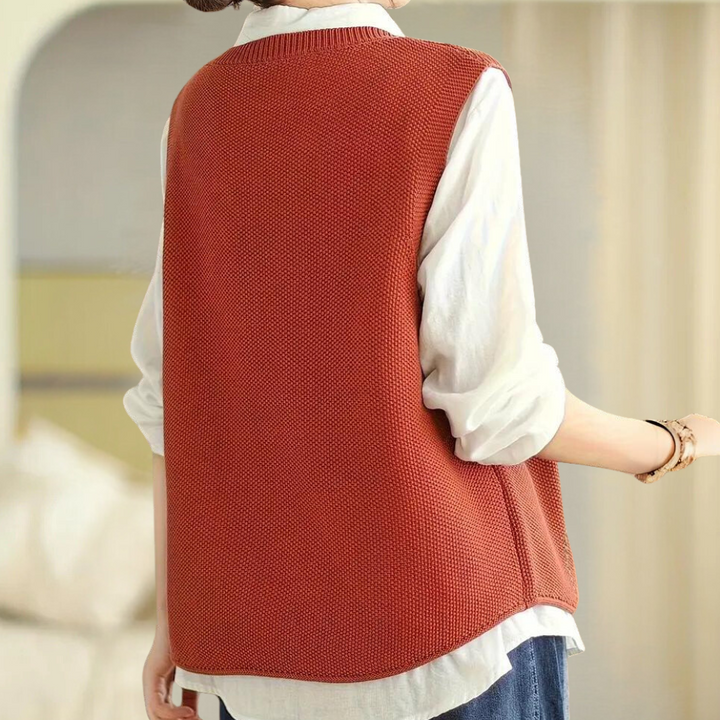 Penina - Gilet brodé à motif floral pour femmes