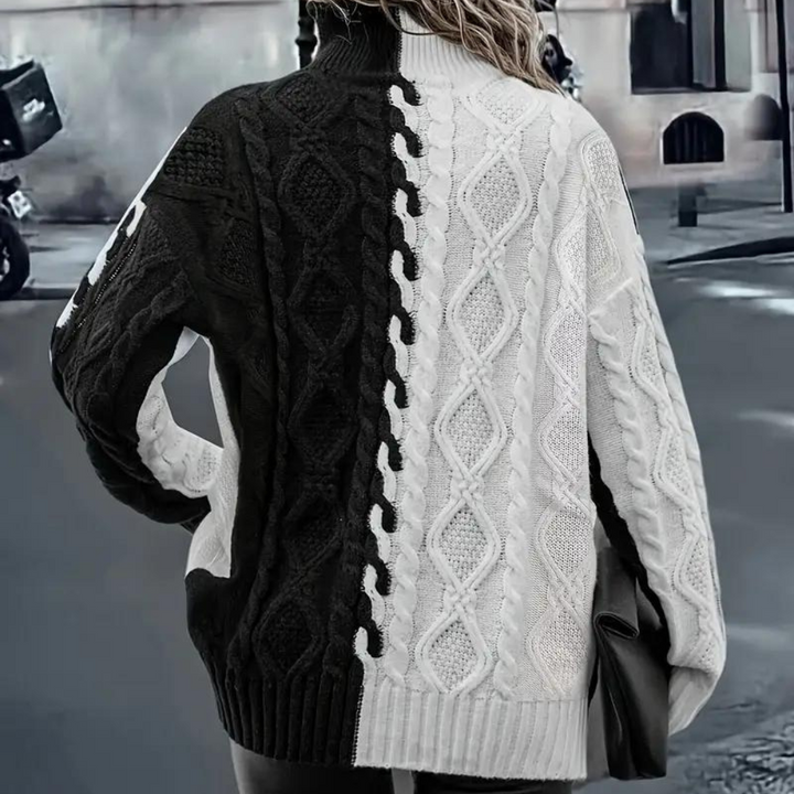 Lujza - Pull raffiné à col montant pour femmes