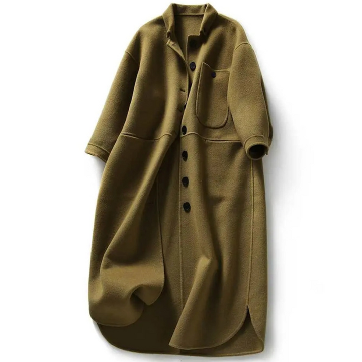 Sibylla - Élégant trench-coat long en laine pour femmes