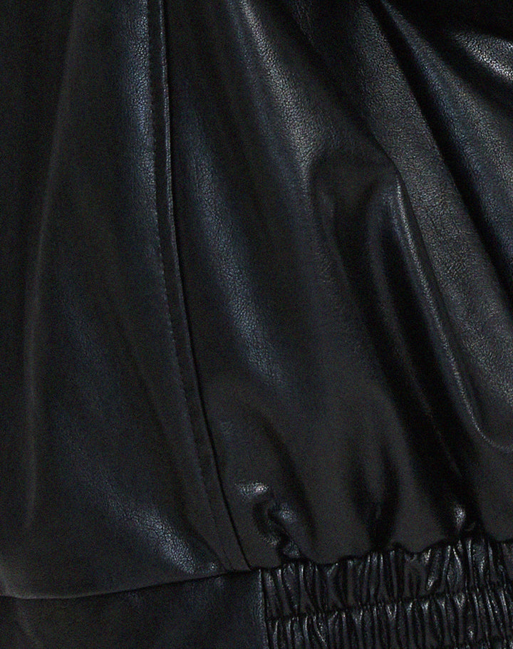Veste Oversize Femme en Simili-Cuir PU