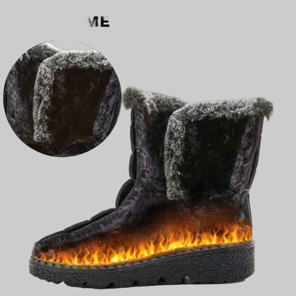 Bottines Neige Femme avec Doublure Chaude, Tige Déperlante et Semelle Antidérapante