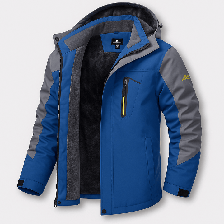 Veste Imperméable à Capuche et Poches Zippées pour Homme