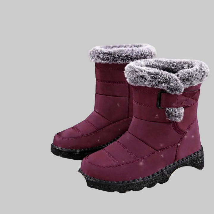 Bottines Neige Femme avec Doublure Chaude, Tige Déperlante et Semelle Antidérapante