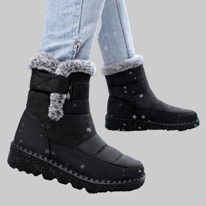 Bottines Neige Femme avec Doublure Chaude, Tige Déperlante et Semelle Antidérapante
