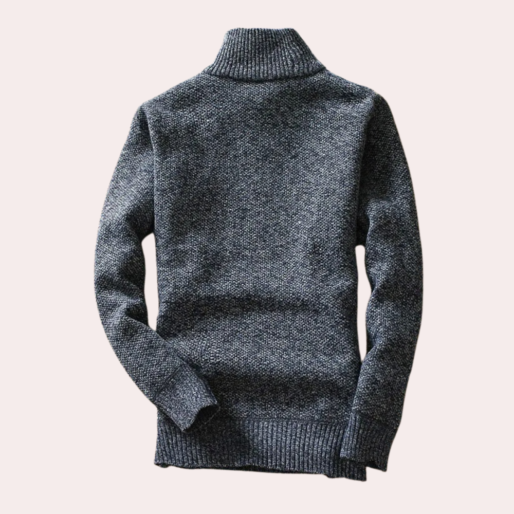 BRICE - Pull à col montant zippé pour hommes