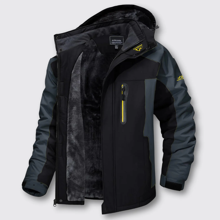 Veste Imperméable à Capuche et Poches Zippées pour Homme