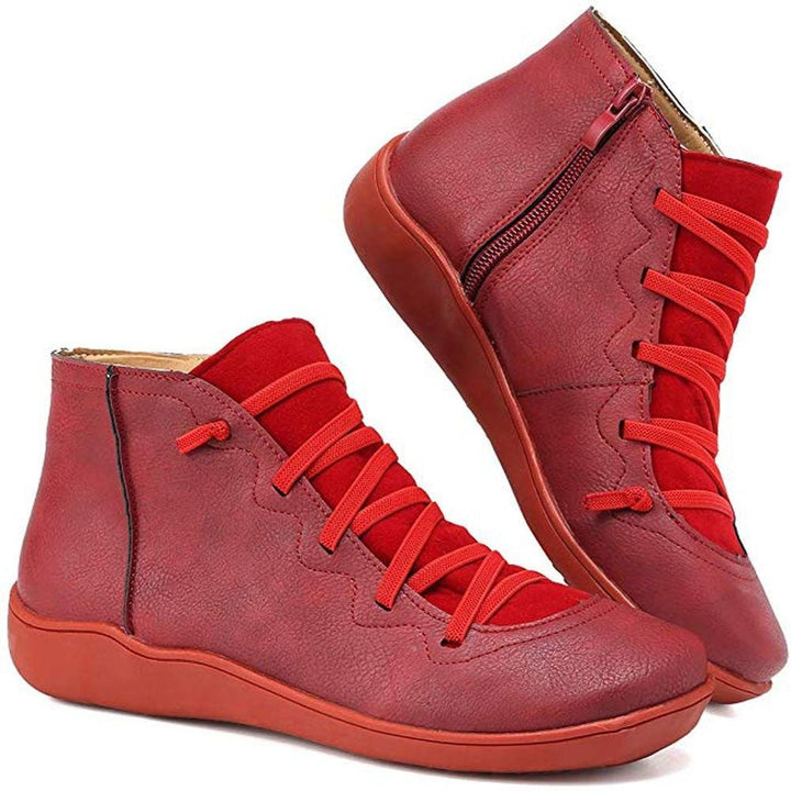 Bottines Femme Confort Lacées Fermeture Zip
