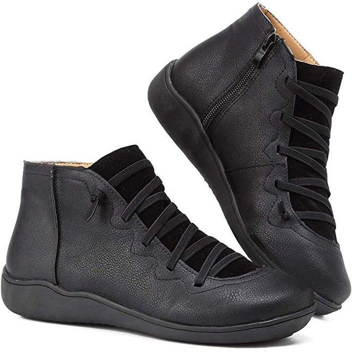 Bottines Femme Confort Lacées Fermeture Zip