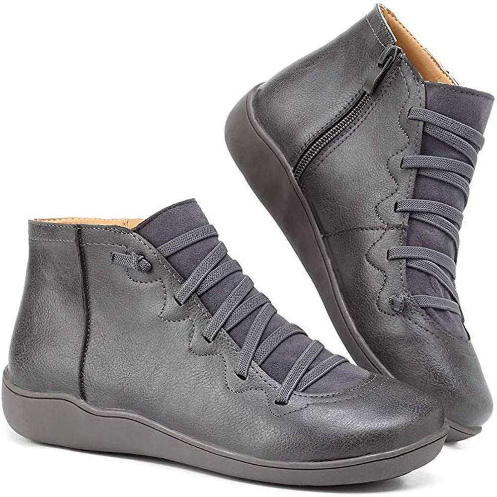 Bottines Femme Confort Lacées Fermeture Zip