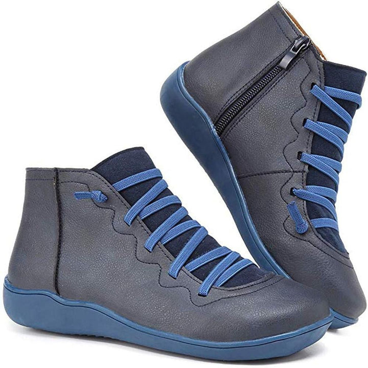 Bottines Femme Confort Lacées Fermeture Zip