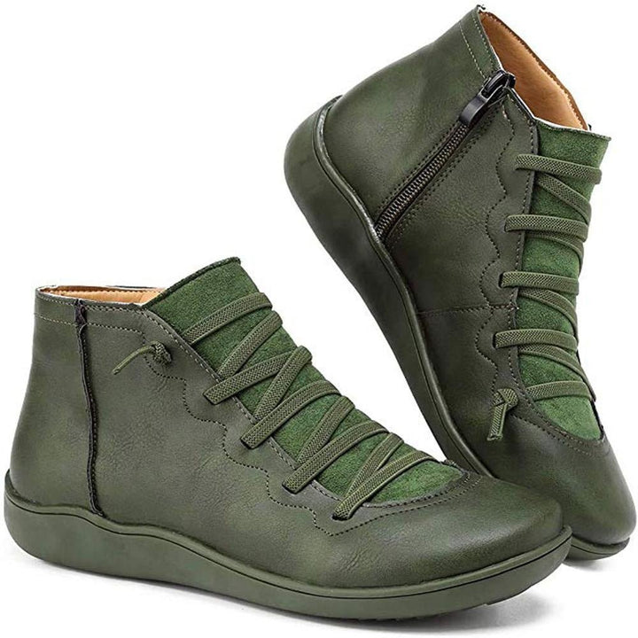 Bottines Femme Confort Lacées Fermeture Zip
